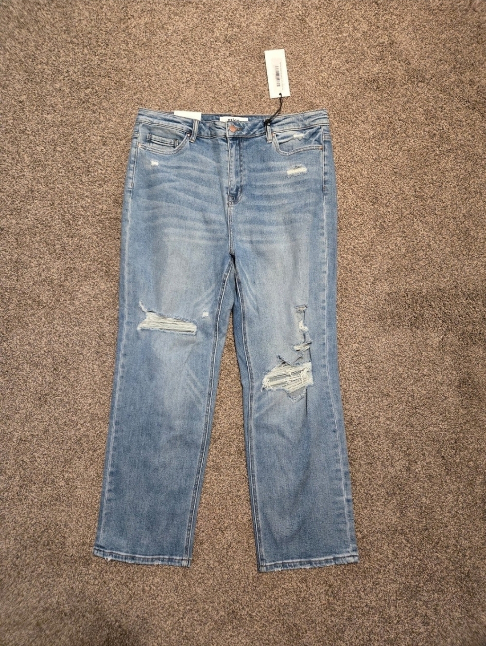 Brand new!! NWT Mica stretchy distressed denim boutique jeans size 16
